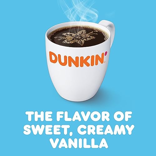 Image of Dunkin' French Vanilla Flavored Ground Coffee, 18 Ounce (Pack of 6) | 18 oz. per bag, 108 oz. total, Smooth & rich flavor, Made with arabica coffee, Shelf stable, SNAP EBT eligible