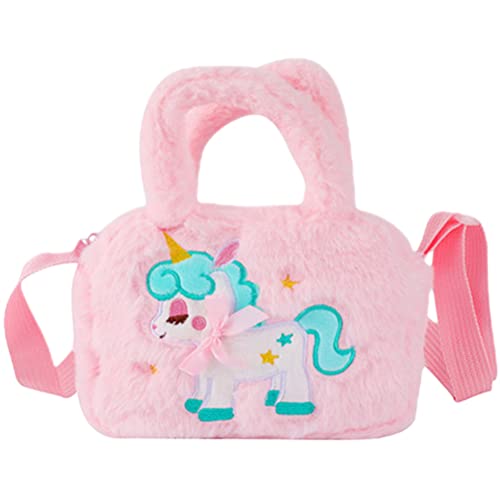 LUOZZY Plush Unicorn Backpack Animal Schoolbag Crossbody Bag Cartoon Mini Travel Bag Kids Creative G