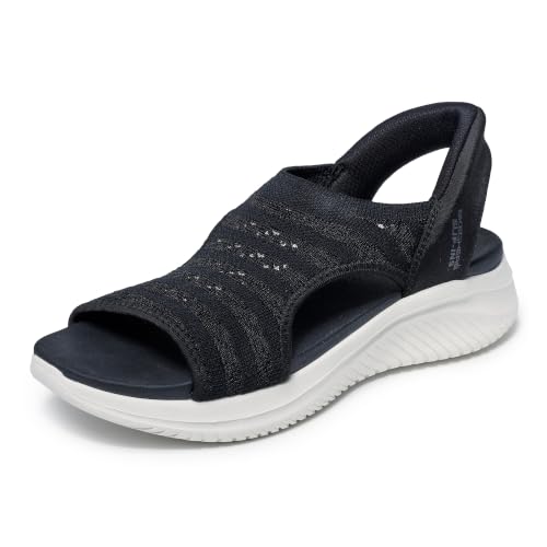 Image of Skechers Women's Ultra Flex 3.0 Sun Warmth Slip-Ins Sandal | Hands Free Slip-Ins, Yoga Foam Cushioned Footbed, Machine Washable, Recycled Materials, Vegan