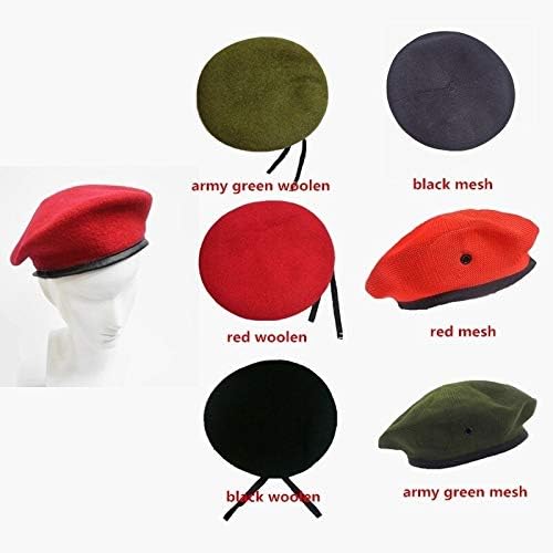 Amazon Co Jp Hhdycl ユニセックスファッションヴィンテージソリッドウールの布ベレッツメンズ帽子陸軍帽子男性女性制服キャップピーク 目隠し帽子 Color Army Green Air Mesh Hat Size One Size ドラッグストア