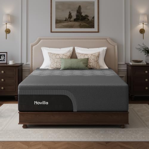 Image of Novilla AiryFlow Graphene 14 Inch Full Size Mattress, Cooling Memory Foam