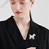 Broche Chien Mignon En Strass Accessoire Mode Pour Costumes Robes Sacs Pins Fantaisie Pour Femme Fille Élégant Cadeau Or Plaqué Animaux Cartoon Badge Charme Chic Bijoux (Bleu) #2