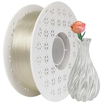 CHING LEUNG High Speed TPU Filament 1.75mm, AMS Compatible, 95A Flexible 3D Printer Filament, ±0.03mm Accuracy, Resealable Bag, 1kg, Clog-Free for Bambu Lab & K1 – Transparent