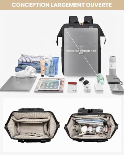 Sac ordi pc portable 17.3 pouces confortable contre le mal de dos