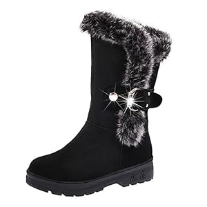 Highdas Damen Winterstiefel Warm Gefüttert Boots- Frauen Schlupfstiefel Winterschuhe Outdoor Stiefel Halbschaft Flach Schuhe Winter Highdas Highdas Damen Winterstiefel Warm Gefüttert Boots- Frauen Schlupfstiefel Winterschuhe Outdoor Stiefel Halbschaft Flach Schuhe Winter Highdas