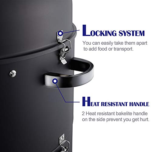 Realcook Charcoal Bbq Smoker Grill - 20 Inch Vertical Smoker For Outdoor Cooking Grilling #TOP5