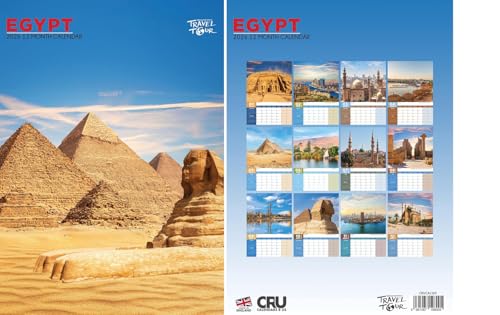 Calendrier mural Égypte 2026, format A3, photographie de voyage sur 12 mois, monuments pittoresques