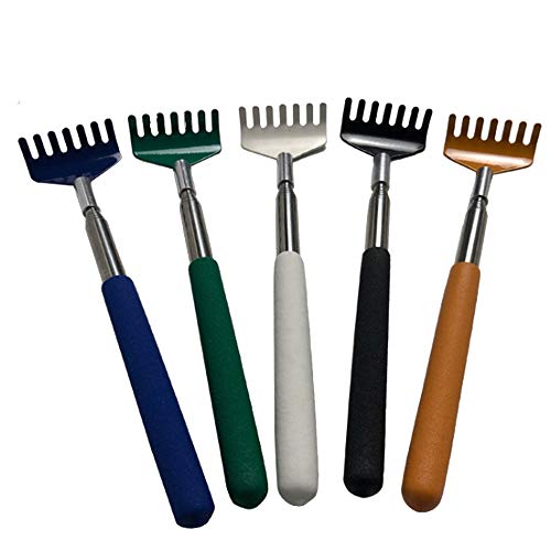 FGX Rascador De Espalda TelescóPico, Juego De 5, Telescopio Extensible, Back Scratcher, Rascador Trasero Extensible Portable Con La Manija TelescóPica, 20 A 68cm, Elimina PicazóN De Espalda Cover