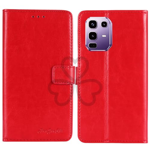 TienJueShi Red Book Stand Retro Flip Leather Protector Phone Wallet Gel Cover Etui TPU Silicone Case For Infinix Note 50S X6870 