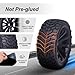 HobbyPark Outer Diameter 2.99 inch / 76mm Rubber RC Car Tires & Wheel Rims Foam Inserts 12mm Hex Hub (4-Pack)