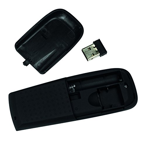 LogiLink Wireless (kabelloser) Presenter 2.4GHz mit rotem Laserpointer und Funktionstasten (Play/Stop, Lautstärke +/, Vor/Zurück, etc.), bis zu 15m, schwarz