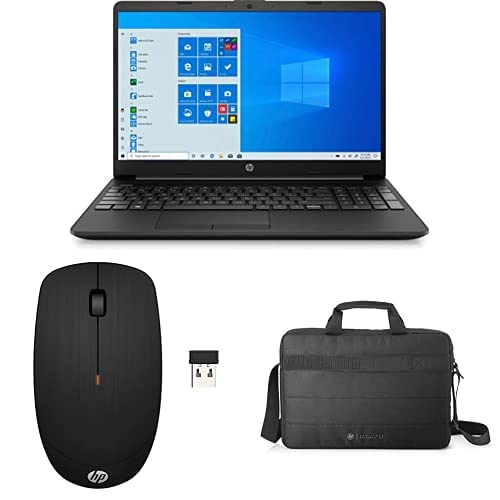 HP Laptop 15-dw3063ne, 15.6" FHD, 11th Gen Intel Core i5, 8GB RAM With Wireless Mouse X200 and Topload 15.6" Laptop Case (Black)