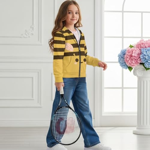 Fashion Zip Up Hoodie for Girls 6-16 Hoodies Sweatshirts Kids Zipper Jacket Fall Clothes Long Sleeve Hooded Coat4