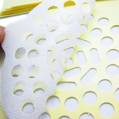 kilofly Shower Sink Tub Drain Protector Disposable Peel and Stick Hair Trap Value Pack [Set of 60] - Thumbnail 3