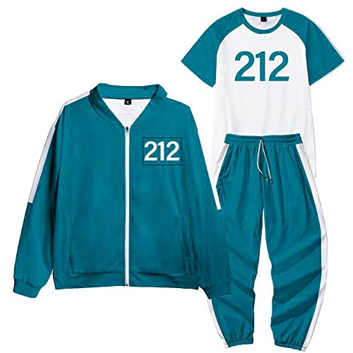 Squid Game Jacket Set 001/199/067/218/456/212 Korean TV Sweatshirt Suit Fashion Casual Hoodie Sweats