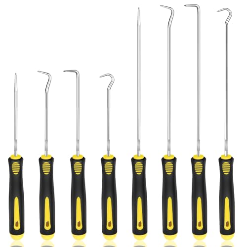 La Mejor Recopilación de Herramientas para embarrilar los mejores 5. 47 Aleric - Juego de 8 herramientas de selección y gancho, herramienta de selección automotriz de precisión para sello de aceite de automóvil, juego de púas mecánico, juego de...