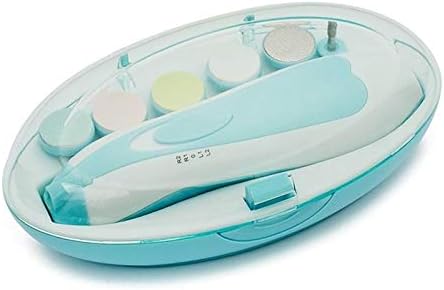 Kit de cortadores de uñas para bebé, con luz, seguro y multifuncional, para recién nacido, bebés, niños, dedos y piernas, color azul