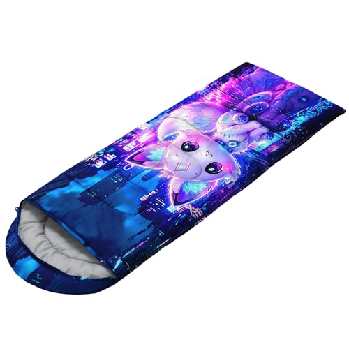 Image of QOOMO Axolotl Cute Camping Sleeping Bags,3 Season Warm & Cool Weather,Lightweight,Waterproof Sleeping Bags for Adults & Kids,Traveling,and Outdoors
