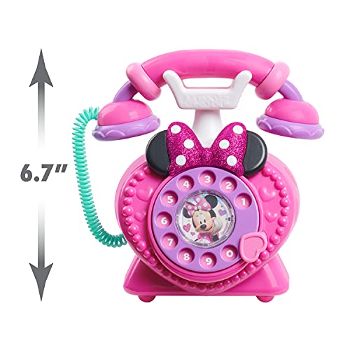 Disney Junior Minnie Mouse Ring Me Rotary Pretend Play Phone, Lights and Sounds, Kids Toys for Ages 3 Up by Just Play