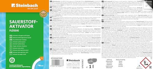 Steinbach Poolpflege Sauerstoffaktivator flüssig, 1 l, Aktivsauerstoff, 07535S01TD0