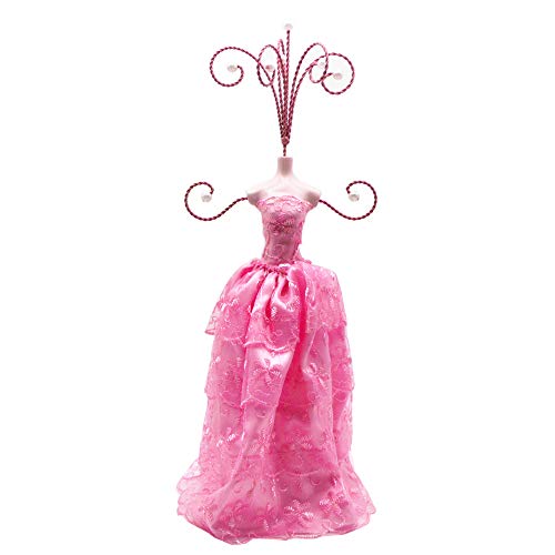 Blancho Bedding [Heart] Mannequin in Evening Gown Jewelry Holder Light Pink