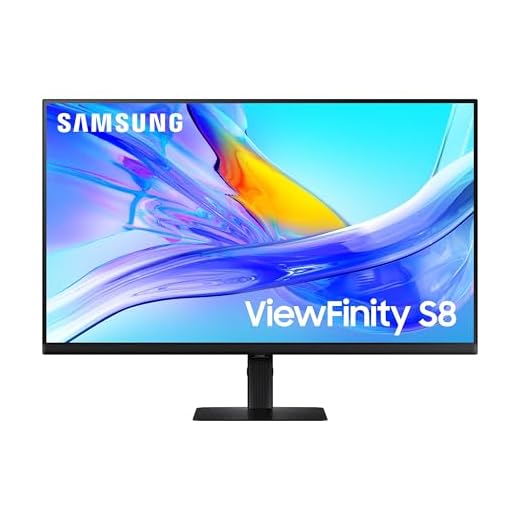 SAMSUNG 32-Inch ViewFinity S8 (S80UD) 4K UHD High Resolution Monitor with HDR10, USB-C, Height Adjustable Ergonomic Stand, Built-In KVM Switch, Advanced Eye Care, LS32D804UANXGO