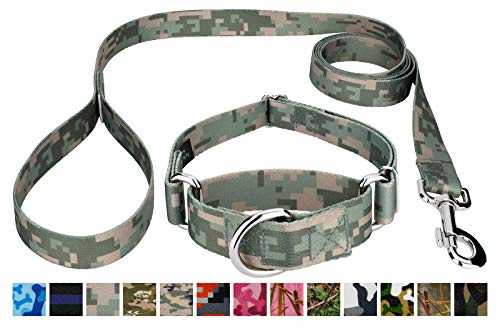 Country Brook Design Digital Camo Martingale Collar & Leash - Medium