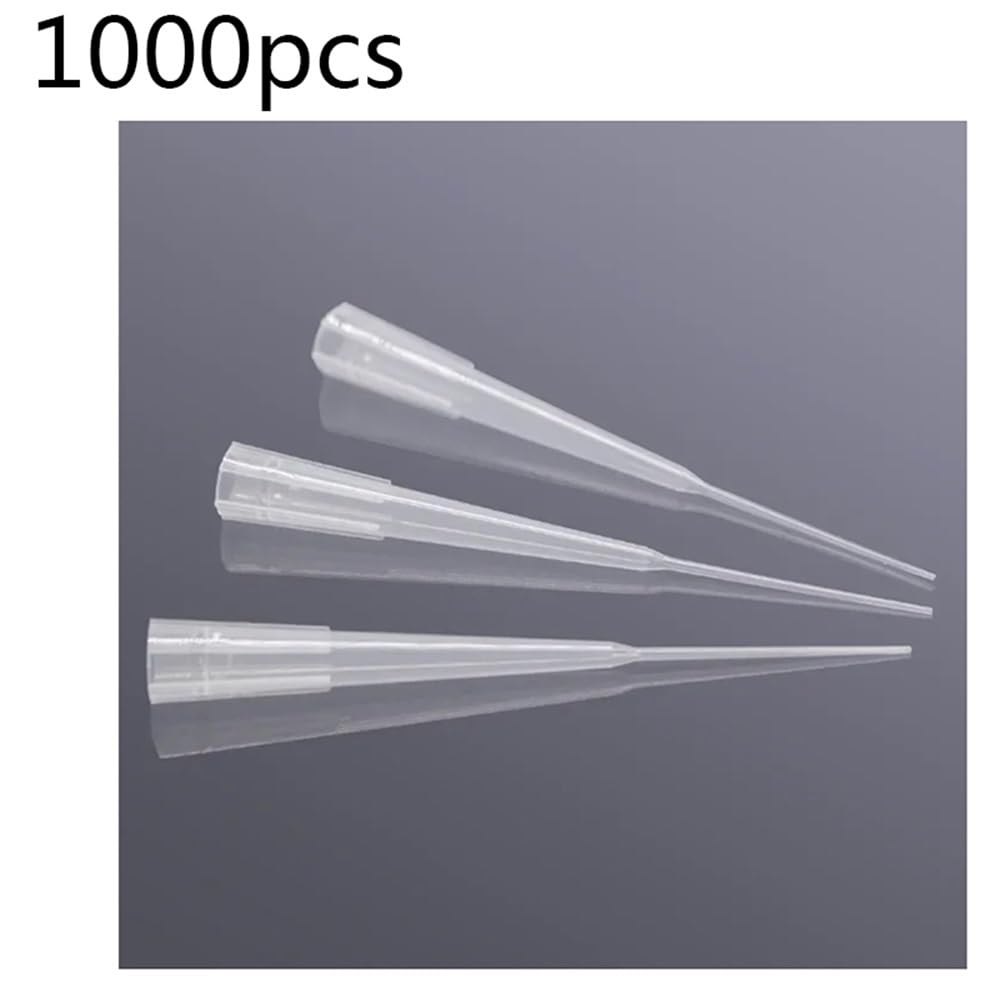 1000 sztuk 200 μl laboratoryjne końcówki do pipety, końcówki do pipety, jednorazowa końcówka pipety z tworzywa sztucznego