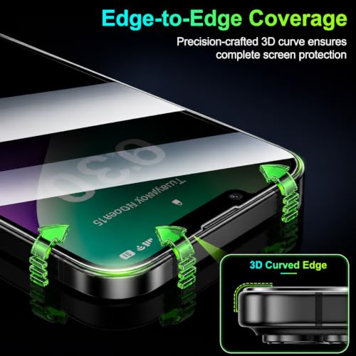 Image of Tempered glass for iPhone 13 Pro (6.1 Inch), 9H Hardness, HD Clear, Bubble Free, Case Friendly, Scratch Resistant, Screen Protector Full HD Quality, Edge to Edge Coverage, Easy Installation (iPhone 13 Pro), Pack of 1
