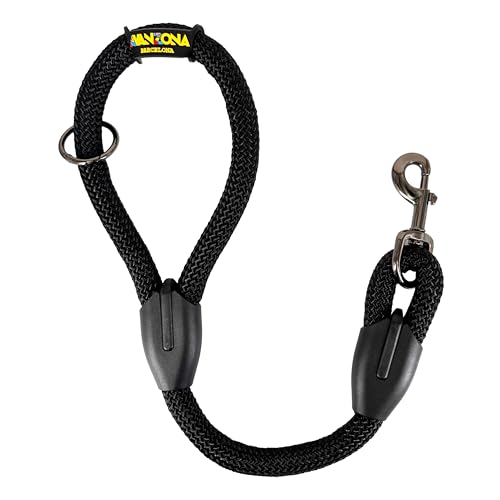 Guinzaglio per cani, corda di nylon spessa per cani di taglia media e grande. 60cm. Nero