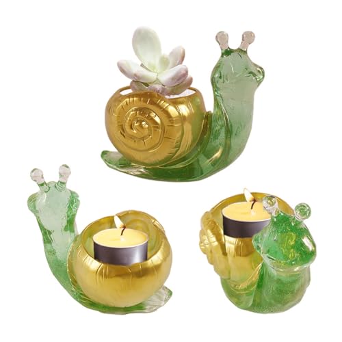 WYAHYQ Silicone Moulds for Resin Casting uv Epoxy Resin Moulds Snail Animal Flowerpot Garden Ornaments Moulds - Image 3