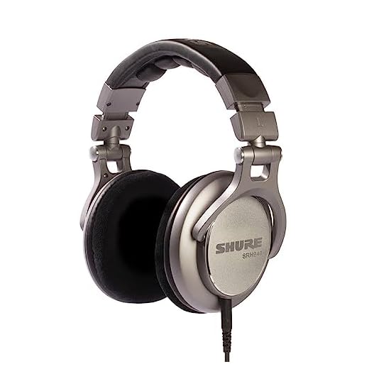 Shure Fone de ouvido SRH940 de referência profissional – projetado para ouvir crítica, monitoramento de estúdio e masterização, ideal para engenheiros profissionais de áudio e talentos no estúdio, inclui cabos retos e enrolados