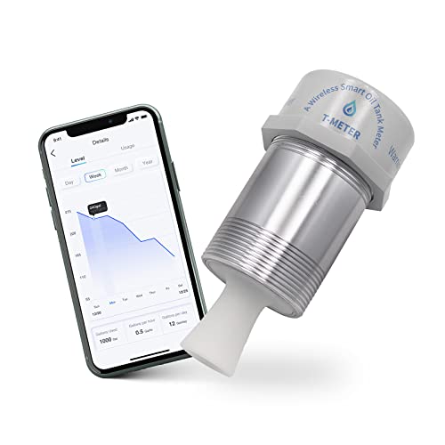 Smart Heating Oil Tank Gauge, WiFi Oil Gauge(Connect via Bluetooth), Wireless Oil Level Monitor with Concentrator, Fit for Android & iOS