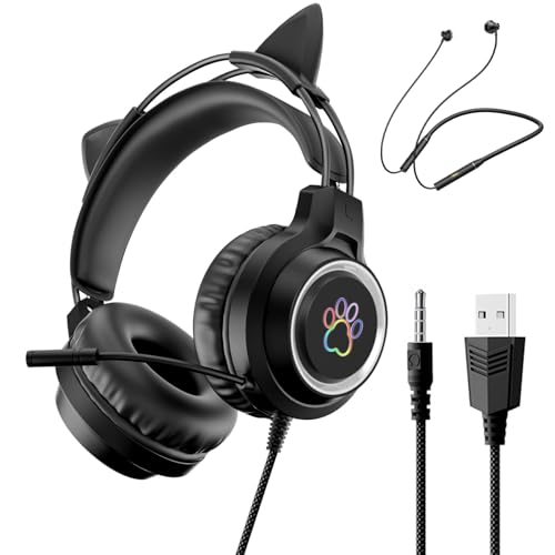 Toptoo Wired Over-Ear Headphones for PS5 with Microphone...