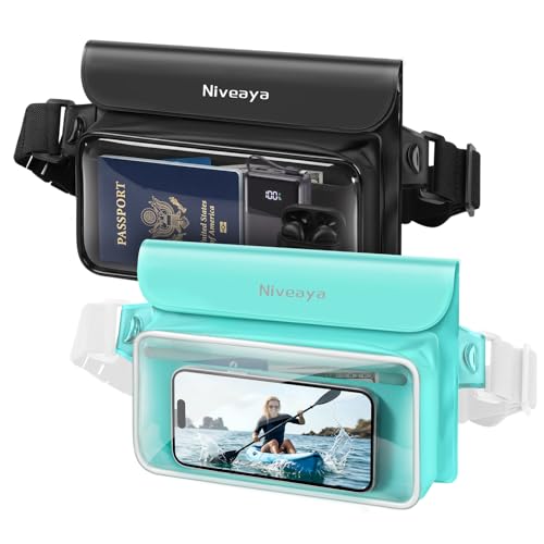 Niveaya IPX8 Waterproof Fanny Pack for Men Women, Large Capacity