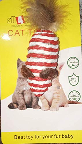 all4pets CAT Rope Toy with Feathers (Mouse Shape) (B08RB54ZT2) Amazon Price History, Amazon Price Tracker