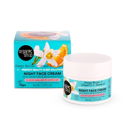 Organic Shop Orange Blossom Skincare Perfect Beauty Sleep Solution Night Face Cream, 50 ml, blue, 50 ml (Pack of 1)