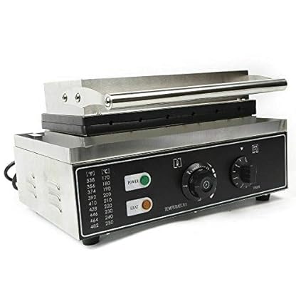 1500W Kommerzielles Waffeleisen Edelstahl Profi Waffeln Am Stiel Waffelsticks Corn Dogs + Timer – Bild 5