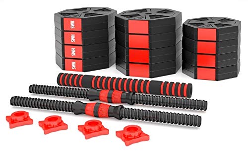 Bilanciere 30 kg e manubri HMS, manubri componibili 30 kg, Pesi Fitnes