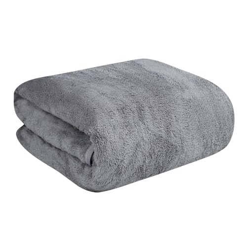 Image of Fezora Microfiber Bath Towel for Men & Women - Large Size 70x140 cm, 400 GSM, Ultra Soft, Quick Dry, Lightweight & Super Absorbent Towel for Bathroom, Gym, Spa, Travel & Swimming (Grey)