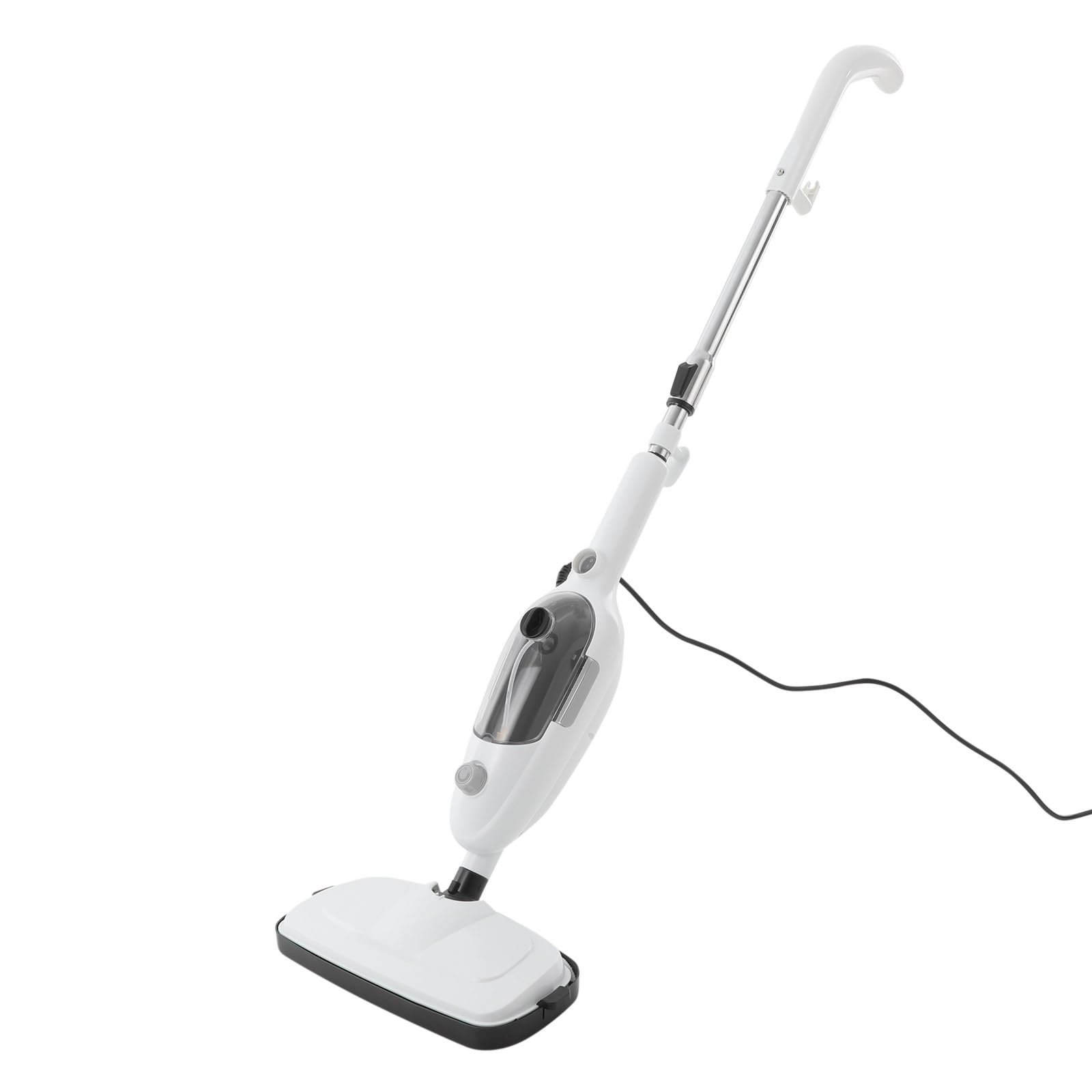 Juego de limpiador a vapor de 1300 W con depósito de agua transparente, mango ergonómico, mopa de vapor multifuncional y limpiador de suelos, juego completo con boquilla para suelo, boquilla de vapor