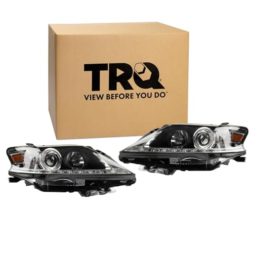 Image of TRQ 2 Piece Headlight Assembly Set Driver & Passenger Side Compatible with Lexus RX350 RX450h 2013-15 Canada Built LX2502156 LX2503156 811100E150 811500E150