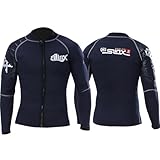 ウェットスーツ タッパ メンズ 3mm ウエットスーツ ジャケット フロントファスナー 長袖 男女兼用 ネオプレン素材 裏起毛 サーフィン ダイビング SUP ボディボード シュノーケリング 沢登 磯釣り L サイズ