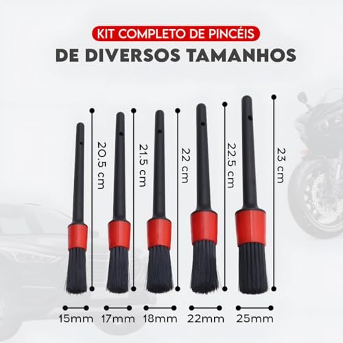 LNMAX 5-Piece Premium Brush Kit – Wheels, Interior, Grilles - Imagem 2