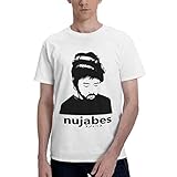 ydound Nujabes T-Shirts Man's Summer Round Neckline Cool Short Sleeve Logo Graphic Tees White