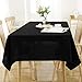 Produktbild Deconovo Leinenoptik Tischdecke Wasserabweisend Tischwäsche Lotuseffekt 132x178 cm Schwarz