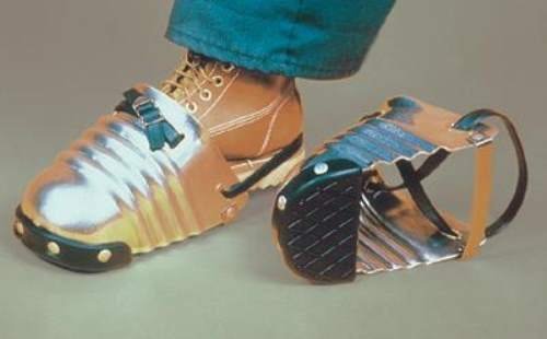 Ellwood Safety Appliance 200-5 Aluminum Alloy Men's Foot Guard with Rubber Strap and Rubber Toe Clip, 0.081