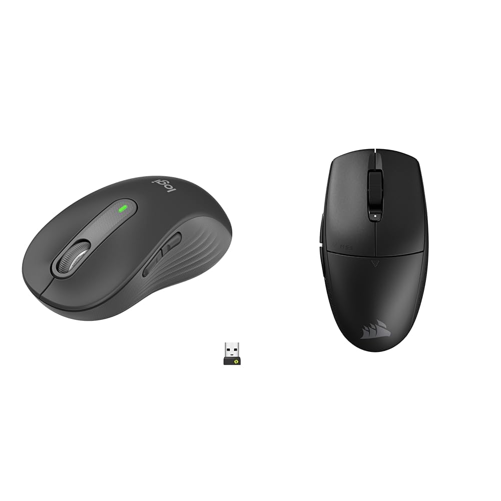 Logitech Signature M650 L & Corsair M55 Wireless Souris de Jeu