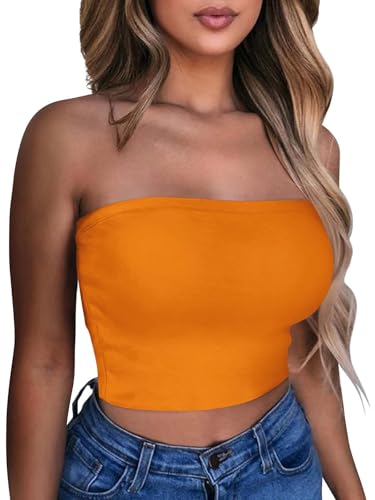 Image of Summer Tube Tops Basic Crop Tops for Women Strapless Tank Casual Tunics Sexy Short Shirts 2026