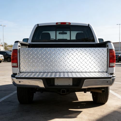 Image of 2pcs 24inX32in Embossed Diamond Aluminum Plate Sheet, 17GA Mill Finishing Checker Sheets Tread Plate /Rolls for Commercial & Residential Use Walls Floors Trailers